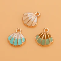 10pcs enamel shell charms nice conch sea ocean pendants for starfish anklet bracelet necklace diy handmade accessories craft
