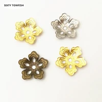 50 pcs 17mm antique bronzegold colorwhite k metal filigree flower slice charms base setting diy jewelry components findings