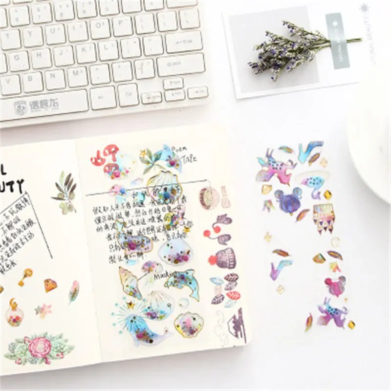 Милый мультфильм эпоксидная ручная учётная запись наклейки креативные DIY