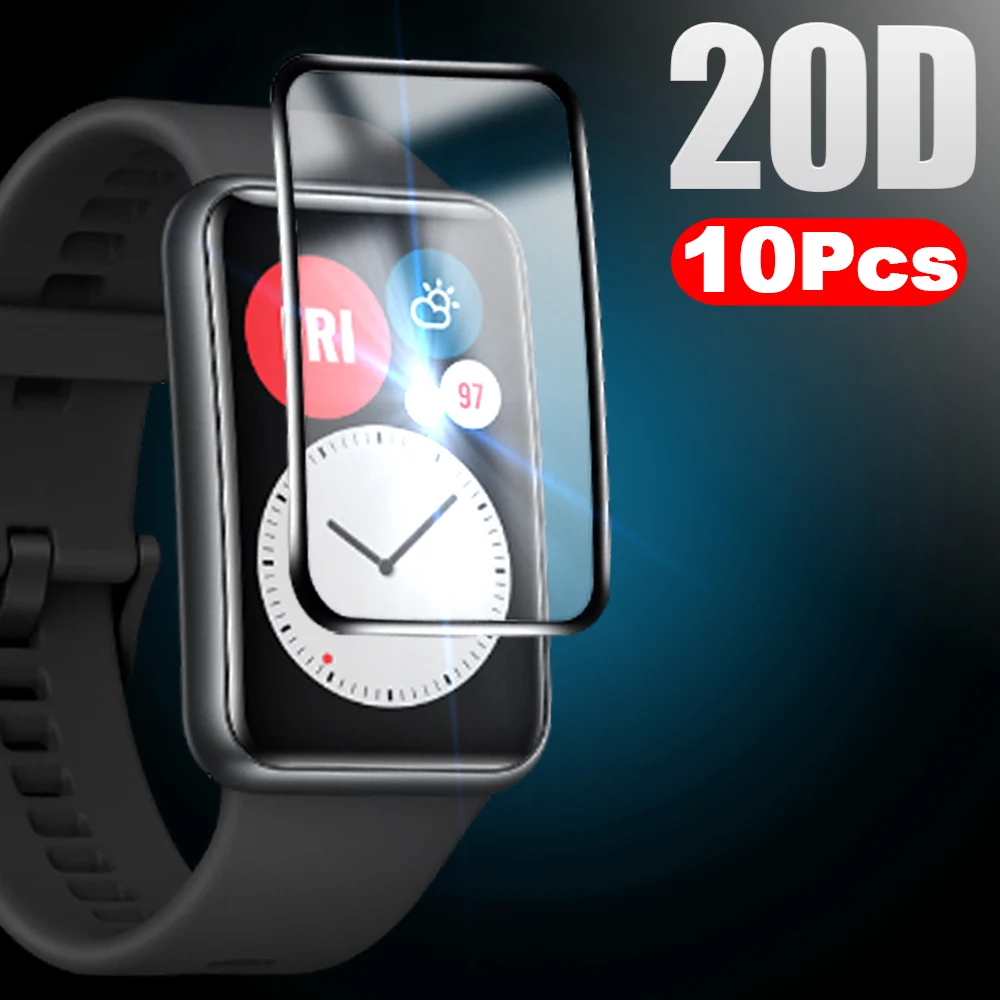 

10 Pcs 20D Curved Edge Protective Film Cover For Honor band 6 & Huawei Watch Fit Smart Wristband Screen Protector (Not Glass