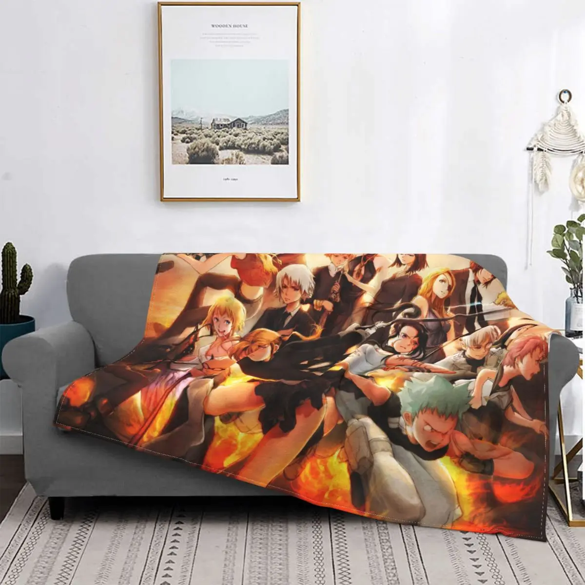 

Soul Eater Death The Kid Magic Comics charms, mantas cálidas portátiles para ropa de cama de viaje