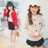 2020 fall spring toddler sweater solid color girls cardigan sweater casual knitted sweaters teenage knitwear clothes 2 14 years