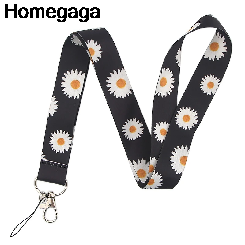 Homegaga ленты с маргаритками шейный ремешок тканевый идентификационный значок