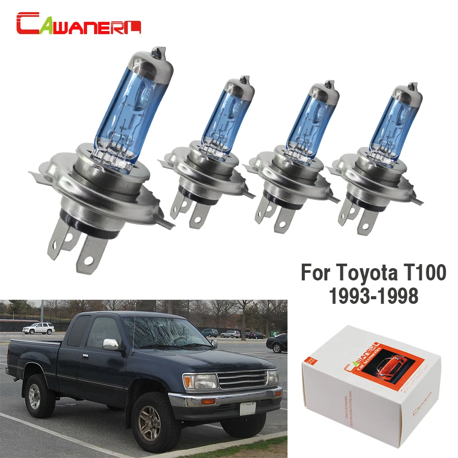 

Cawaner For Toyota T100 2-Door 1993-1998 100W H4 Auto Halogen Lamp 4300K 12V High Power Car Headlight Light Hi/Lo Beam 4 Pieces