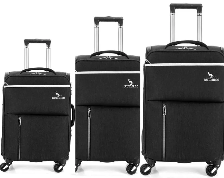 3 pieces luggage set Carrylove 2" 24" 2" дюймов, мягкий чехол на колесиках для путешествий, Дизайнерская Дорожная коробка из Оксфорда, комплект из 3 предметов для багажа - Цвет: 3 pieces luggage set