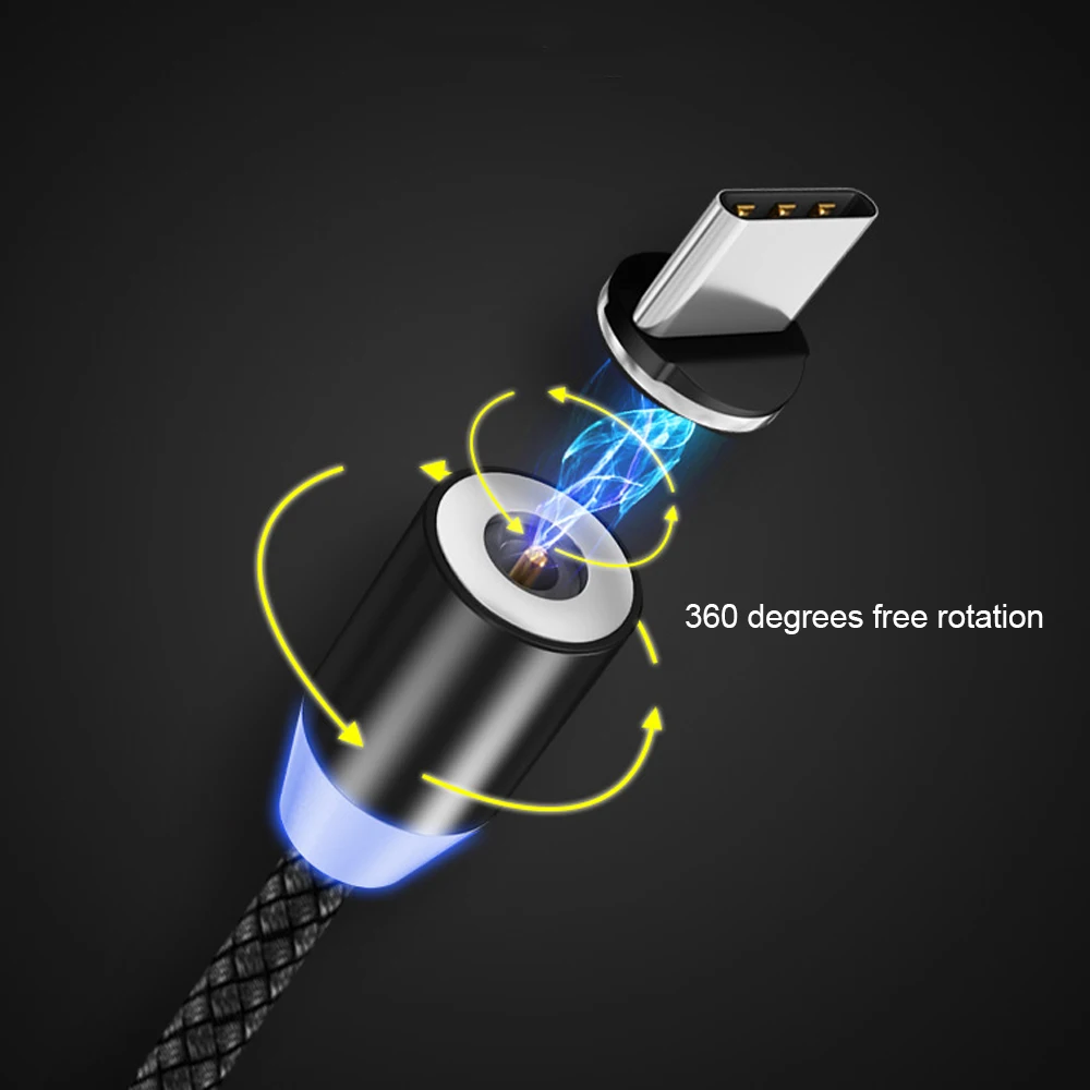 Магнитный кабель 3 в 1 USB Мобильный телефон для быстрой зарядки и передачи данных 2