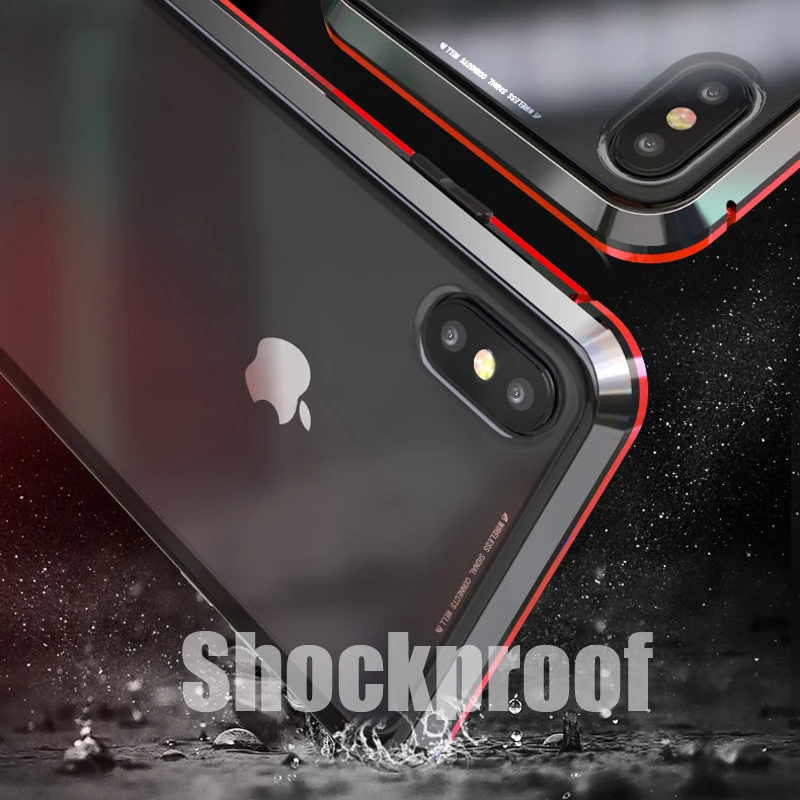 Роскошный чехол для Apple iPhone 7 8 Plus X 10 XS Max XR прозрачный стеклянный задней панели