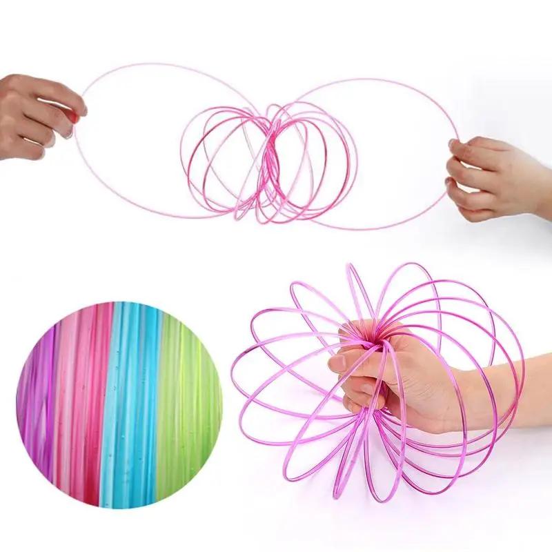 

Magic Random Color Toys Spring Anti Stress Flow Rings Toys For Christmas Gift scary mask sensory toys