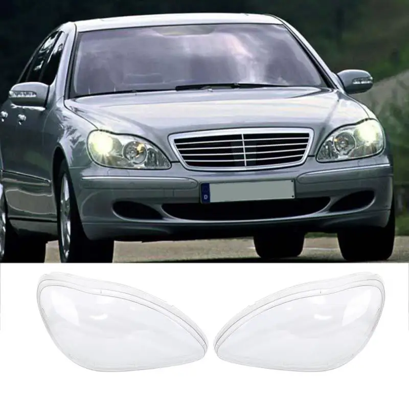 

Car Headlight Headlamps Glass Cover Left&Right Transparent Head Light Lens Automobiles Car Styling For Benz W220 S500 S320 98-05