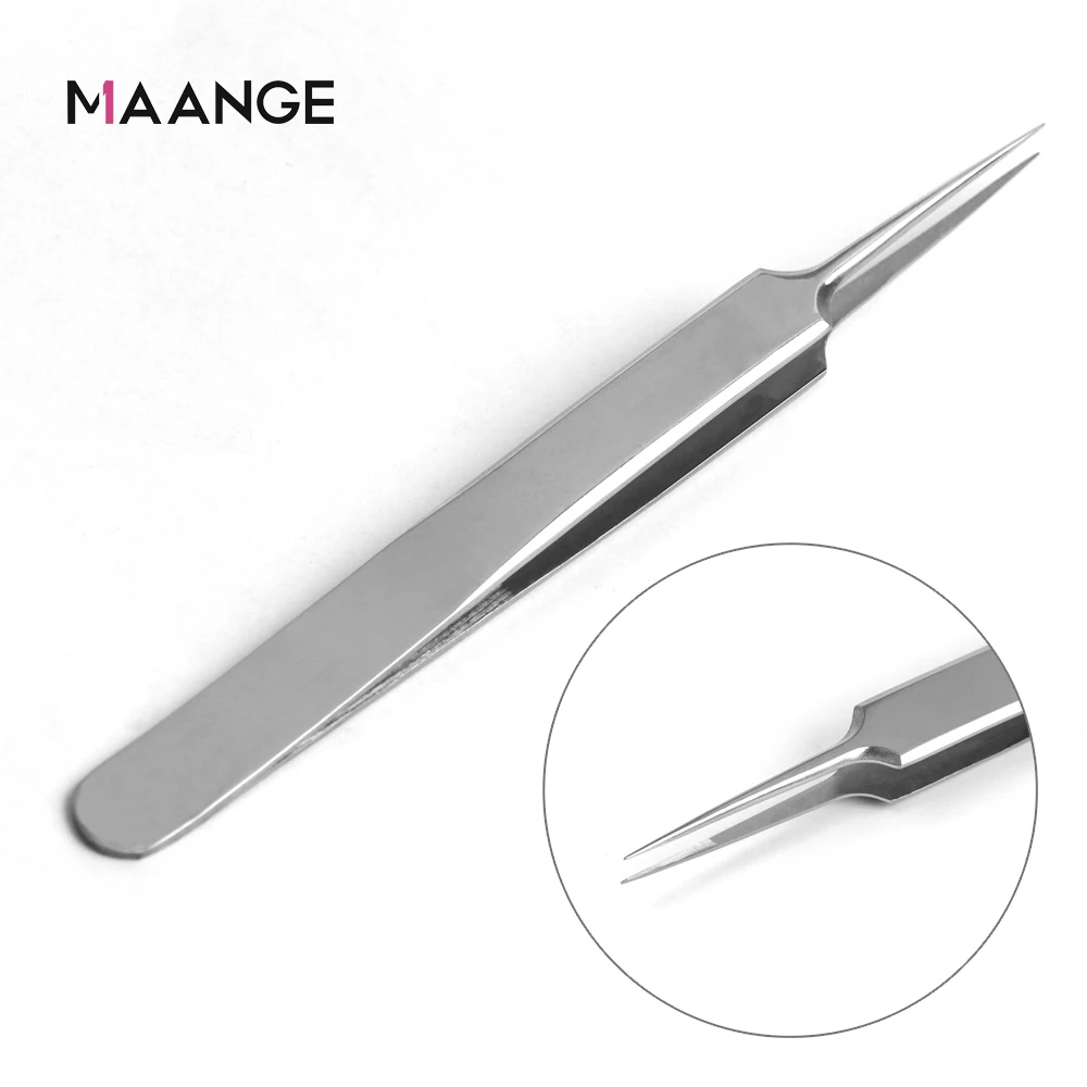 Профессиональный пинцет MAANGE 1 шт. для дизайна ногтей/ухода за лицом/наращивания