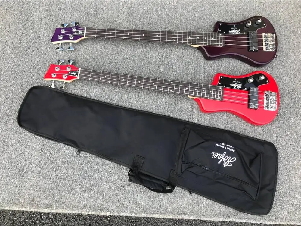 Бесплатная доставка Фиолетовый бас hofner коротышка 4 струны на заказ Мини