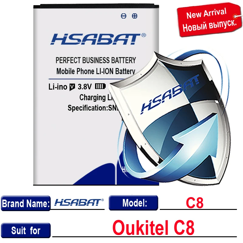 Аккумулятор HSABAT 4050 мАч для Oukitel U22 Bateria для Oukitel C3/C5 C5 Pro/C11 C11 Pro/U7 Plus/U7 Pro/C8 - Цвет: for Oukitel C8