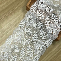 2mlot stretch elastic lace trim 18cm diy clothes sewing accessories snow white spandexnylon lace for crafts
