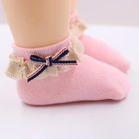 female baby socks spring pure cotton cute baby socks autumn little girl bowknot princess sock young children white lace stocking