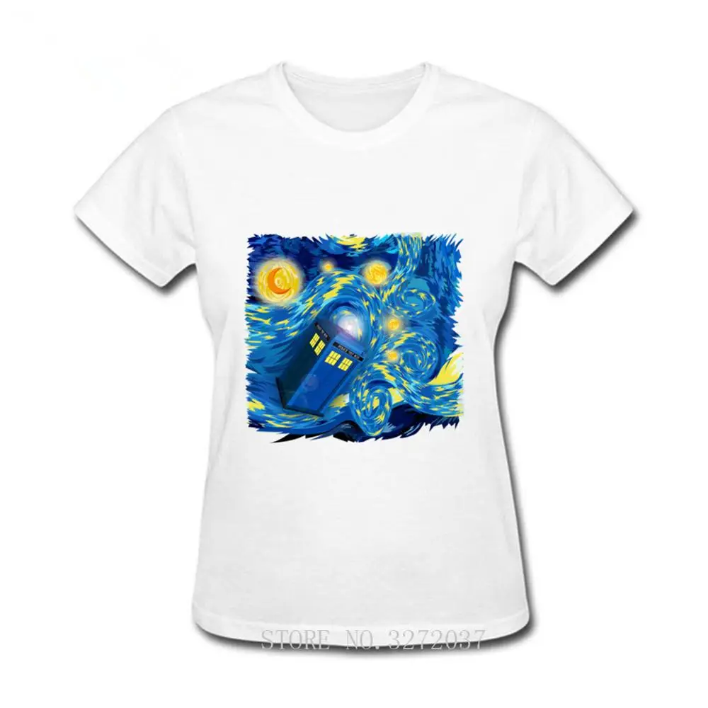 Женская Повседневная футболка милая синяя из мягкой ткани с надписью Doctors who Phone box