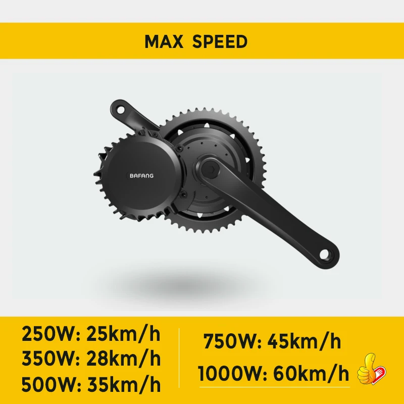 Bafang мотор BBSHD BBS03 48V1000w среднего привода ebike Электрический Мотор велосипед
