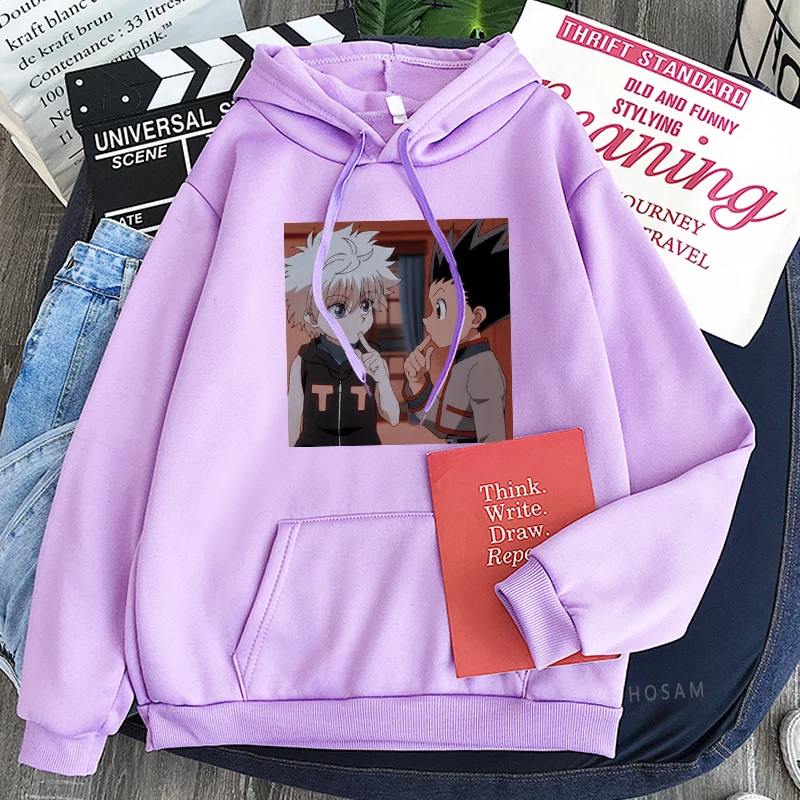 Толстовка с капюшоном для мужчин и женщин японское аниме Hunter X Killua Zoldyck милые