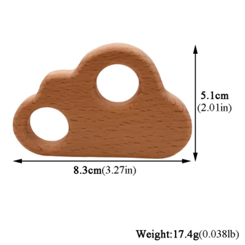 

DIY Collection plant Wooden Teether Food Grades Natural Beech Pacifier Chain Safety Animal Transportation Car Babys Toys Newborn
