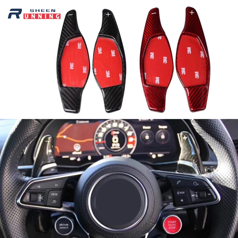 

Рычаг переключения руля из углеродного волокна для Audi RS3 RS4 RS5 2017 2018 R8 TT RS 2016 2017 2018