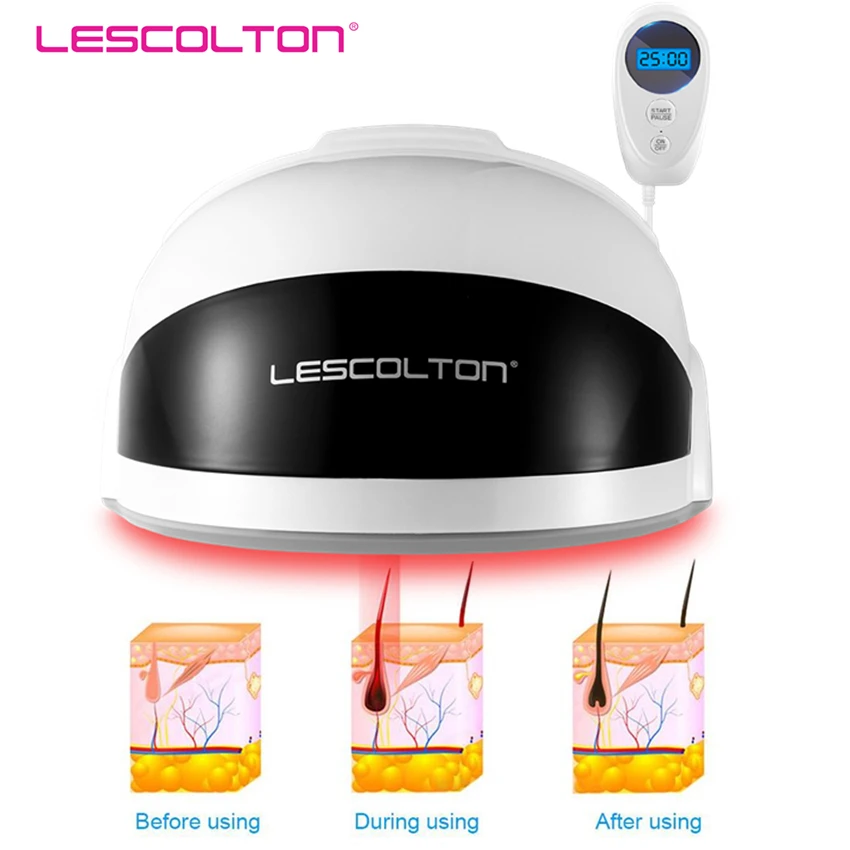 Lescolton Laser Hair Regrow Helmet LED Red Light Therapy Hair Growth Cap Laser Treatment Hair Loss Device Medical Men Women Hat