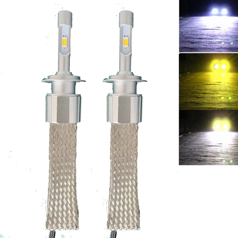 

H4 H7 led Canbus Headlight H1 H3 H8 H9 H11 9005 9006 HB3 HB4 HIR2 9012 D2S D4S Car LED Blub 100W Auto Fog Lamp 3000K+4300K+6000K