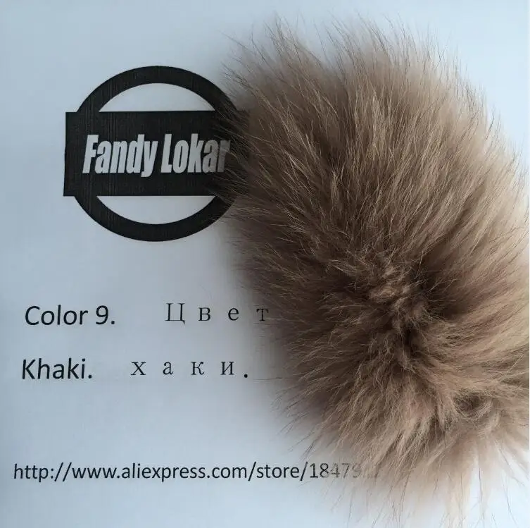 RF1806 Khaki Fandy lokar шуба из натурального Лисьего меха женская зимняя мода натуральный Лисий мех пальто стоячий воротник пальто женская натуральная Меховая куртка RF1806 - Цвет: RF1806 Khaki