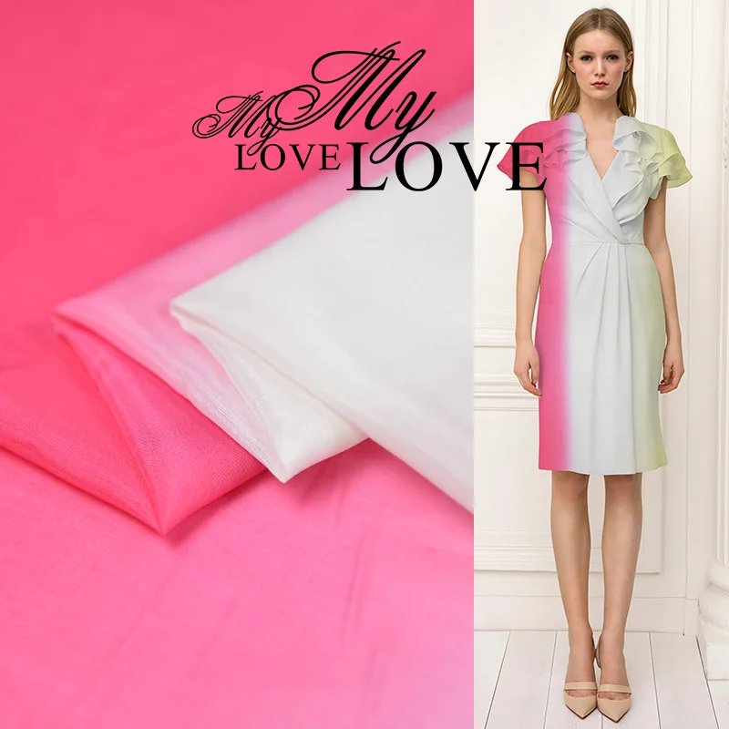 Распродажа На Заказ 18 Летний Новый постепенно меняющийся цвет 60% шелк 40% хлопок