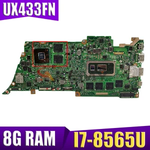 ux433fn motherboard i7 8565u8gbram mx150 v2g for asus zenbook ux433fn ux433f u4300f ux433fa laotop mainboard 100 full test free global shipping