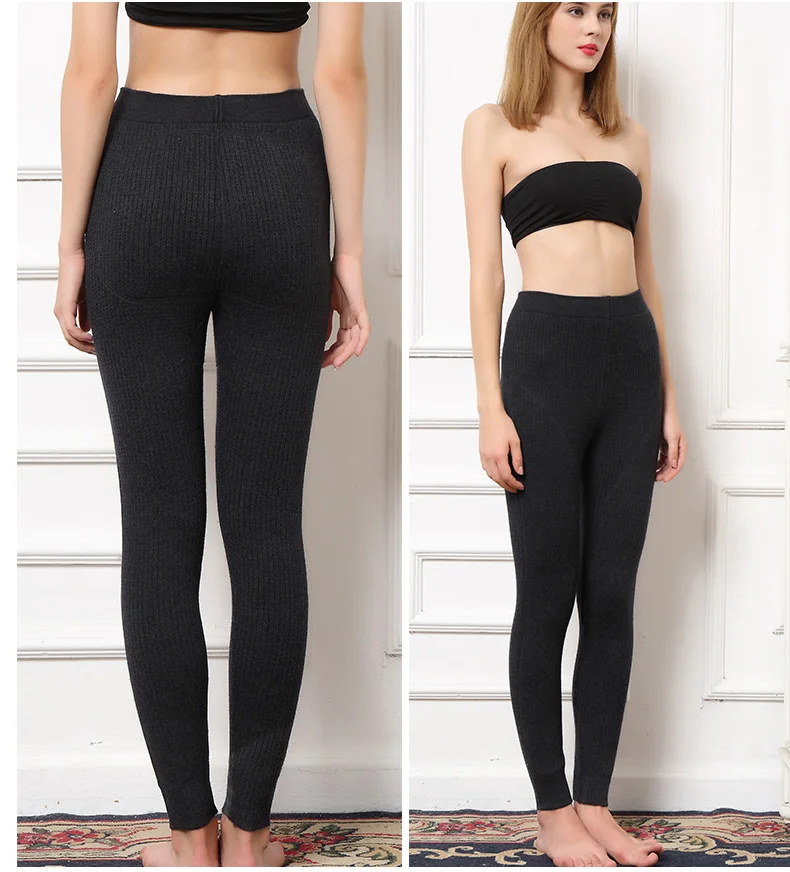 Thicker Pants Women for Heavy Winter Double-Knit Cashmere and Wool Leggings New Long 3Colors Ladies Pant Woman Trousers