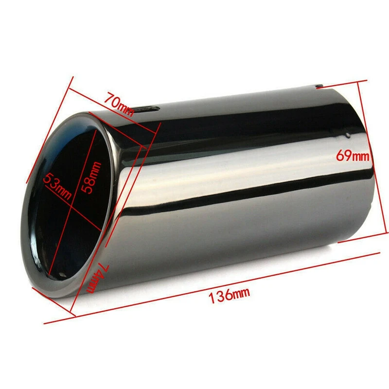 2X Titanium Black Car Exhaust Pipes Tail Tips for BMW E90 E92 325 328I 3 Series | Автомобили и мотоциклы