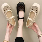 Женские туфли с кружевом, на плоской подошве, весна-лето 2021