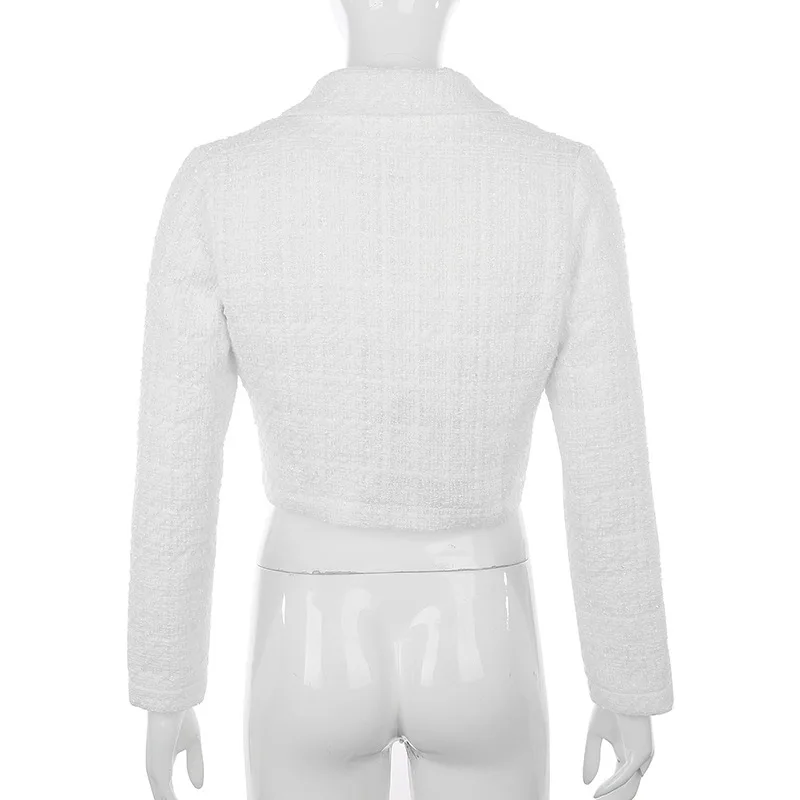 MONMOIRA твил Твердые две части Обрезанные куртки для женщин Элегантный жилет Топ и