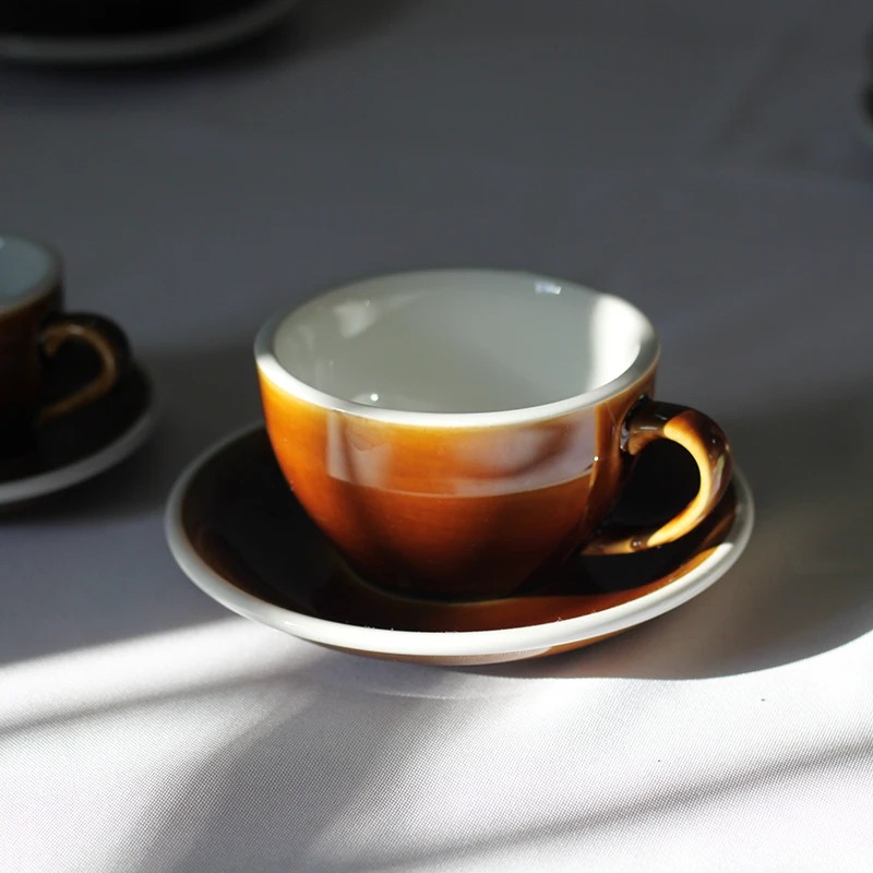 

Creative Ceramic Coffee Cup Set European Modern Small Porcelain Tea Cup Set Simple Vintage Cute Xicara Kitchen Supplies EB50BD