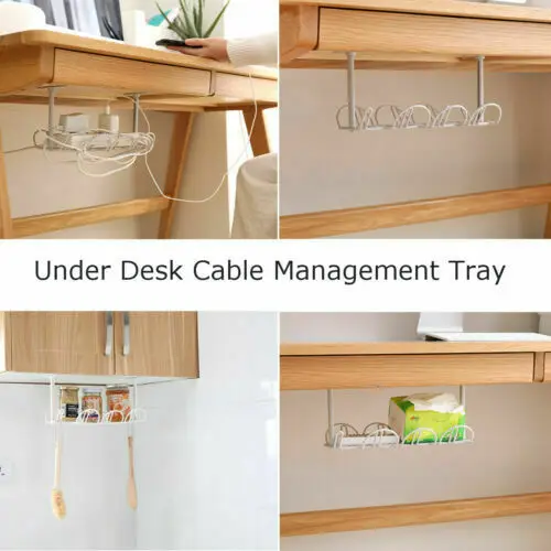 New Home Living Room Storage Rack Under Desk Cable Management Tray Wire Cord Power Strip Adapter Organizer Shelf | Дом и сад