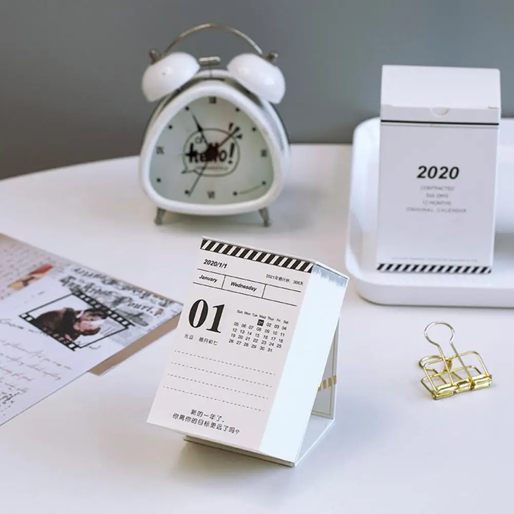 1 шт. новый год 2020 мини настольный календарь для заметок 365 Page Agenda ежедневник