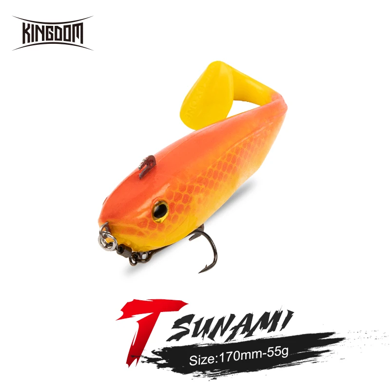 

Kingdom High Quality Sinking Soft Baits Swim Shad Fishing Lures 170mm 55g Good Action Saltwater Swimbait Bass Fishing Soft Lure