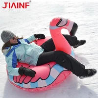 winter pvc inflatable snow ski circle with handle flamingo snowboard luges skiing equipment accessories outdoor toy for children
