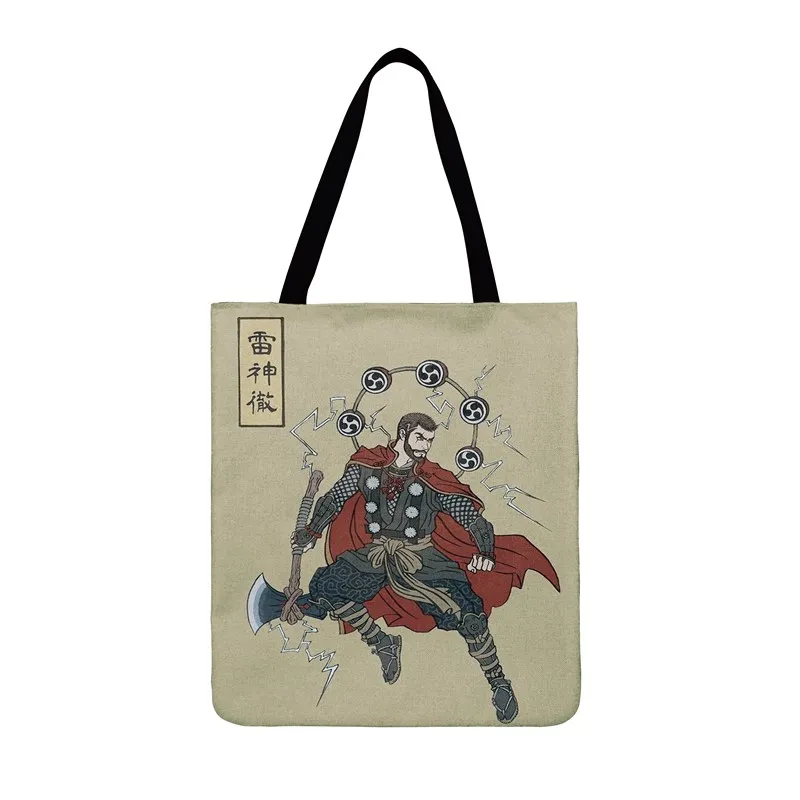 Женская Повседневная Сумка-тоут японская Классическая картина принт