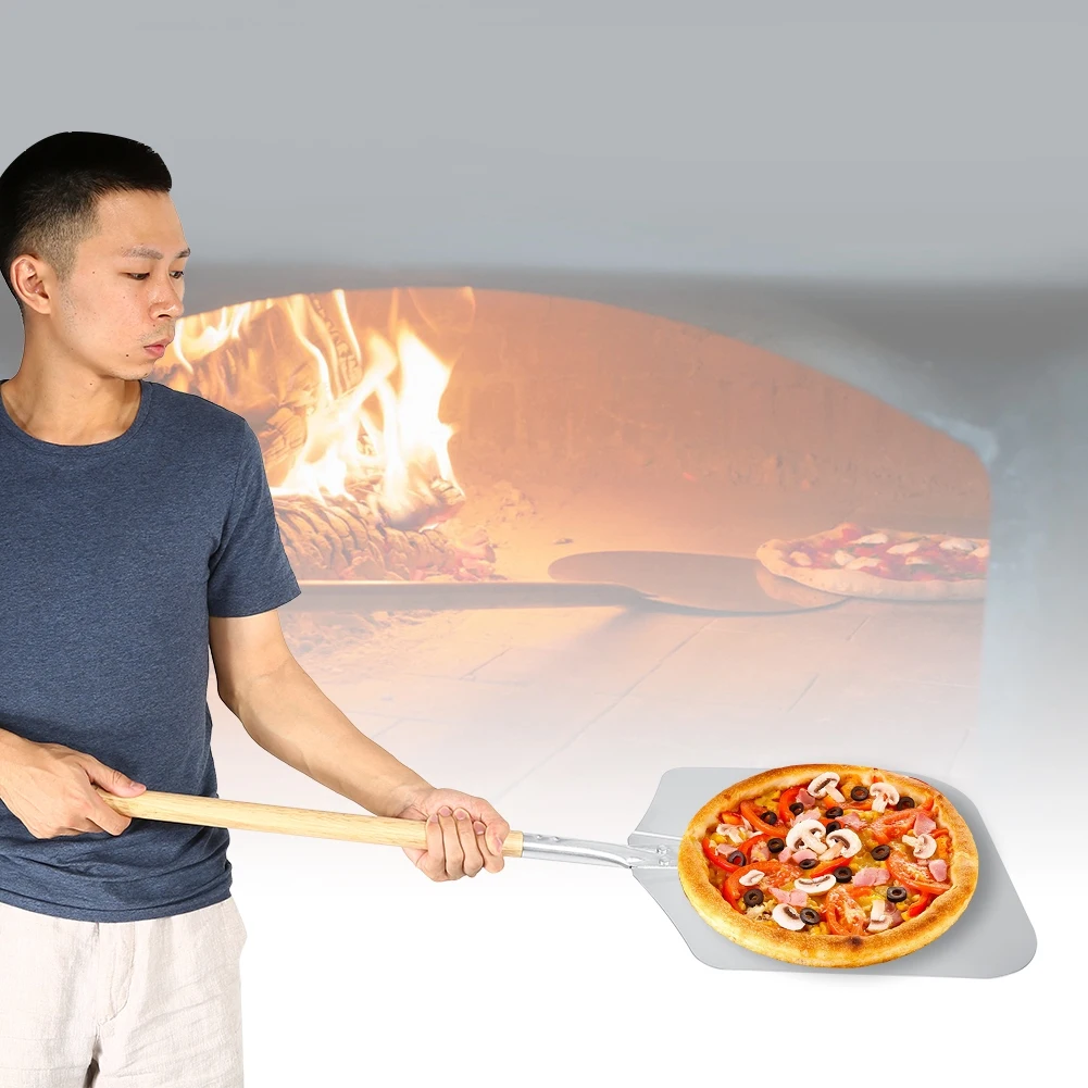 

36 inch Aluminum Alloy Pizza Peel Oven Restaurant Paddle Long Wood Handle sturdy Healthy Home Kitchen Baking Tools