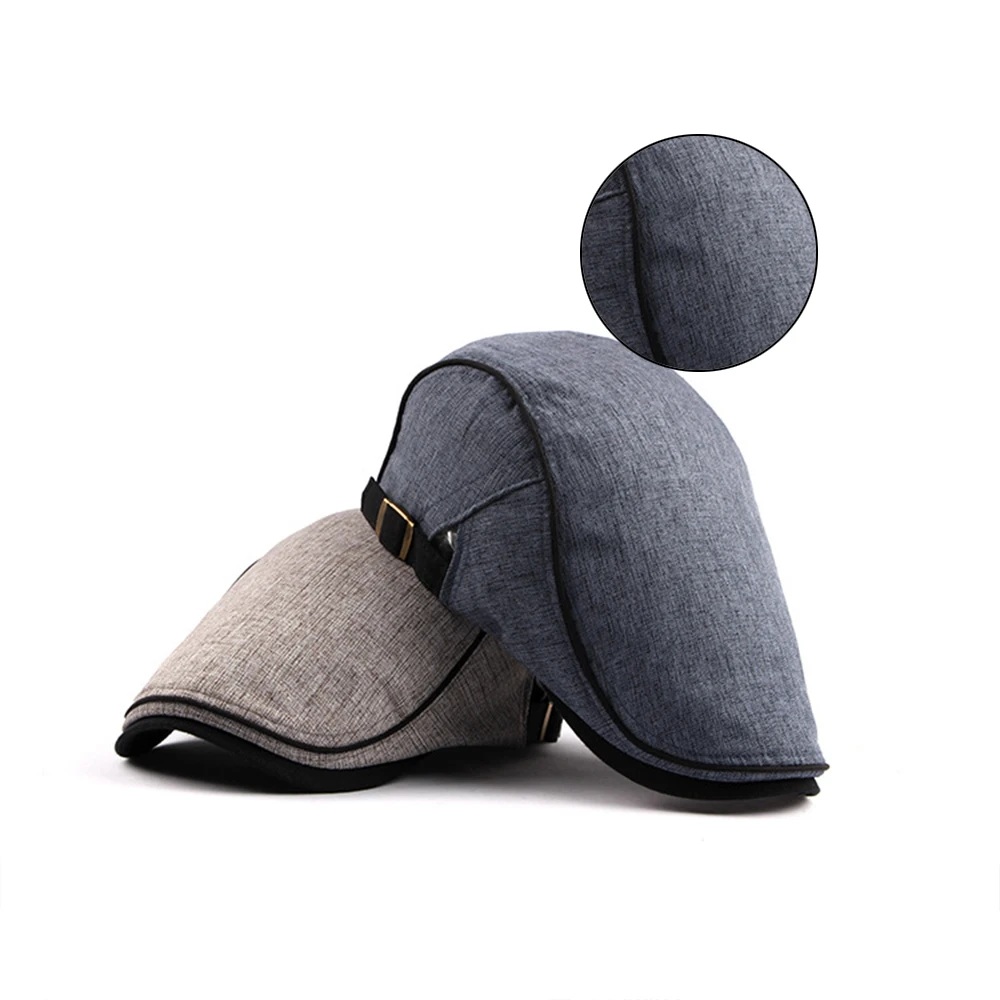 Британский стиль шляпа дышащие хлопковые береты мужские повседневные берет