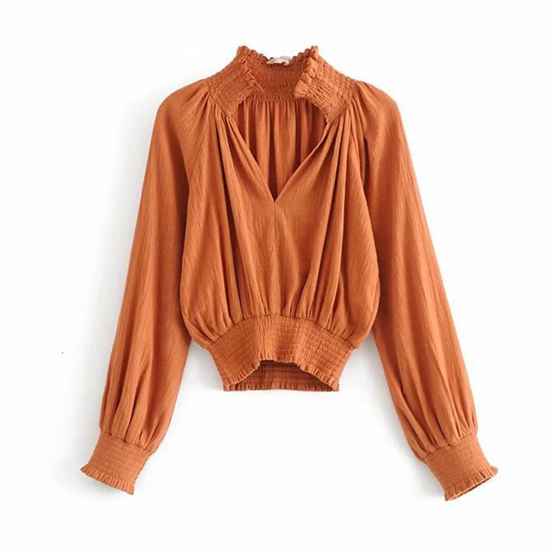 Модные женские блузки от больших мам с глубоким v образным вырезом белые