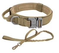military tactical dog collar leash set walking pet training dog collar german shepherd training hunting medium large dog collars