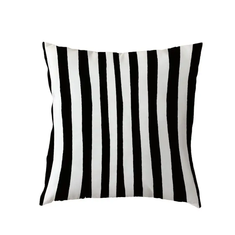 Простой Чехол на подушку в акварельном стиле черный белый Зебра домашний подарок
