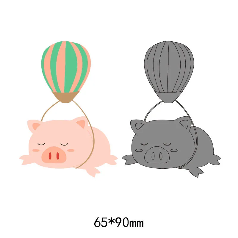 

Pig Balloon Metal Cut Dies Stencils for Scrapbooking Stamp/Photo Album Decorative Embossing DIY Paper Cards