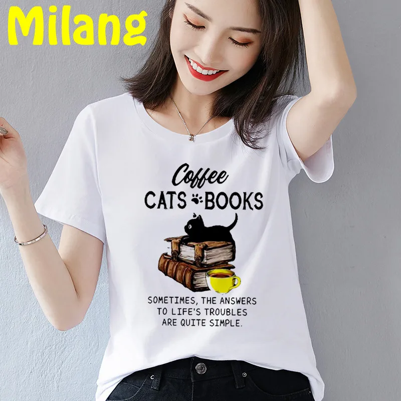 Женская футболка с коротким рукавом летняя из полиэстера изображением милого