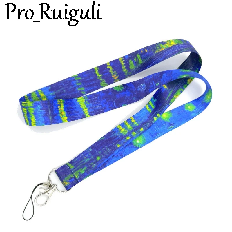 Ван Гог &quotЗвездное небо&quot шейный ремешок Ремешки удостоверение личности