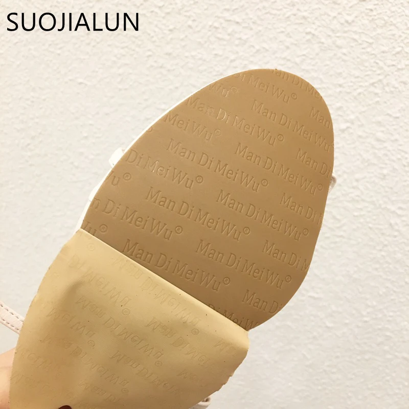 

SUOJIALUN New Summer Brand Sandals Ladies Elegant Open Toe Gladiator Sandal Women Narrow Band Buckle Strap Dress Shoes Band Muje