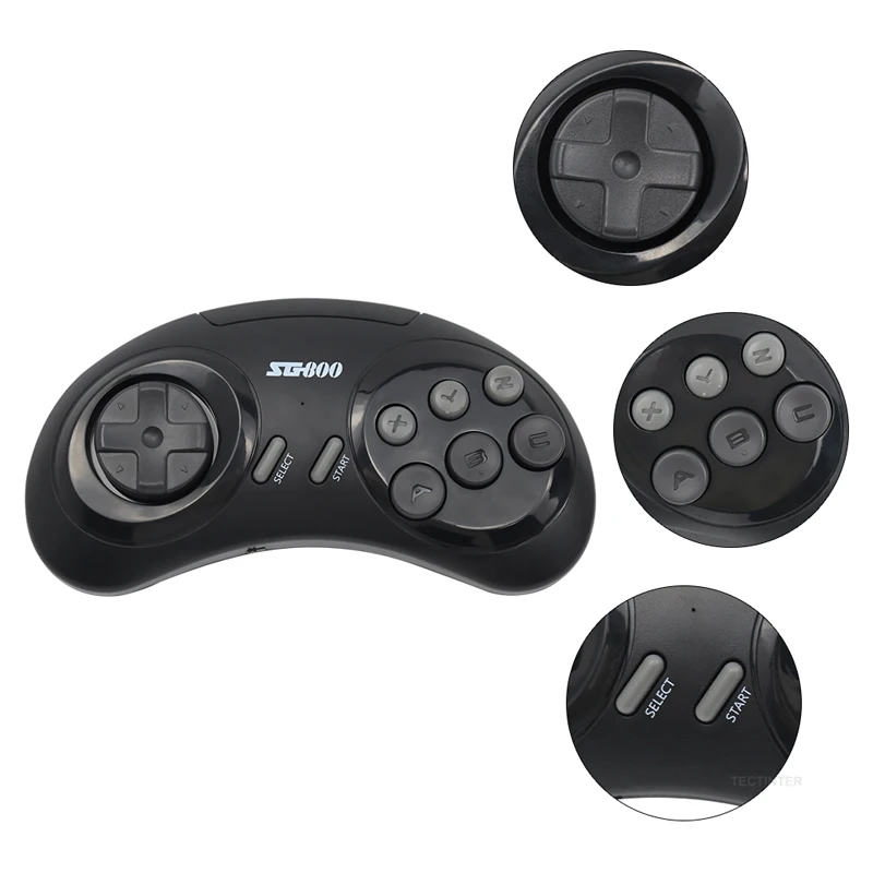 16 Bit MD Retro Game Console For Sega Genesis Built-in 688+ Classic Wireless Games Controller Gamepad HD TV Video Player | Электроника
