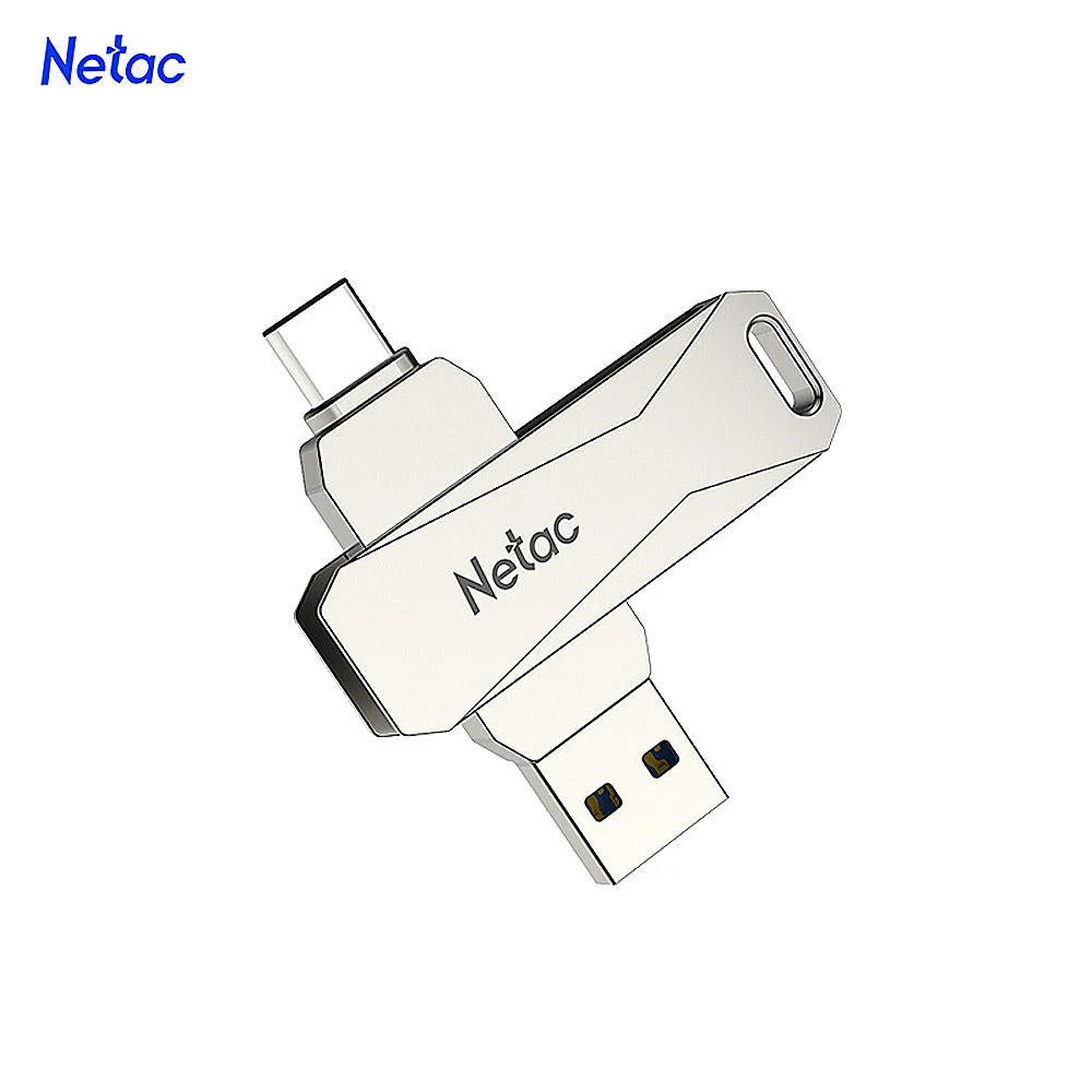 Netac U782C 32/64/128 ГБ Type C + USB двойной интерфейс флеш накопитель Plug & Play мобильный телефон