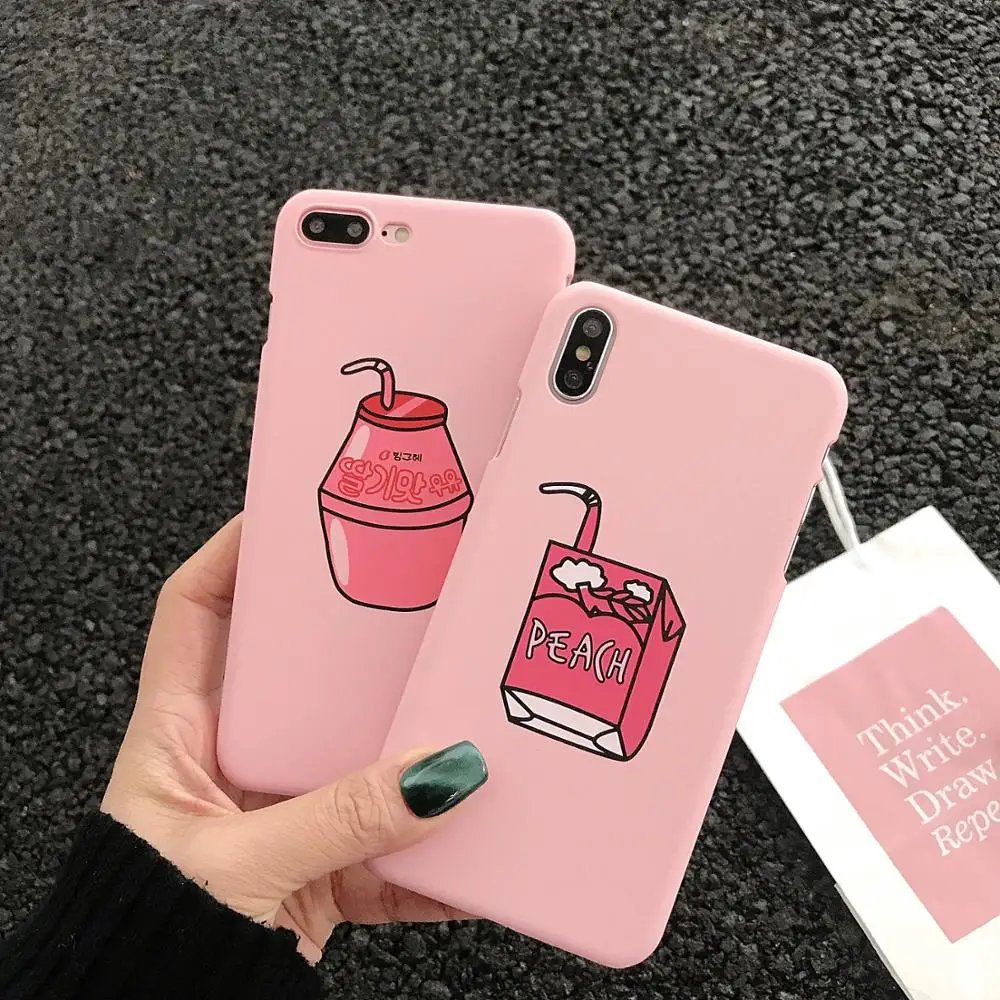 Жесткий чехол из поликарбоната для телефона с изображением фруктов персика